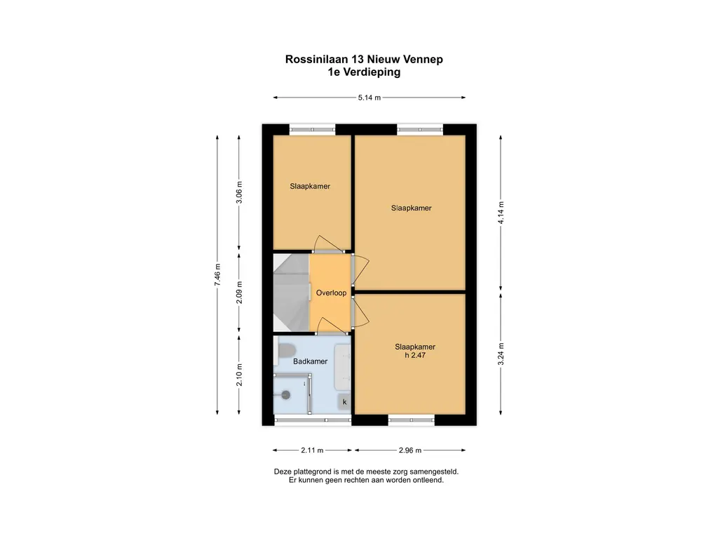 Plattegrond 2 Rossinilaan 13