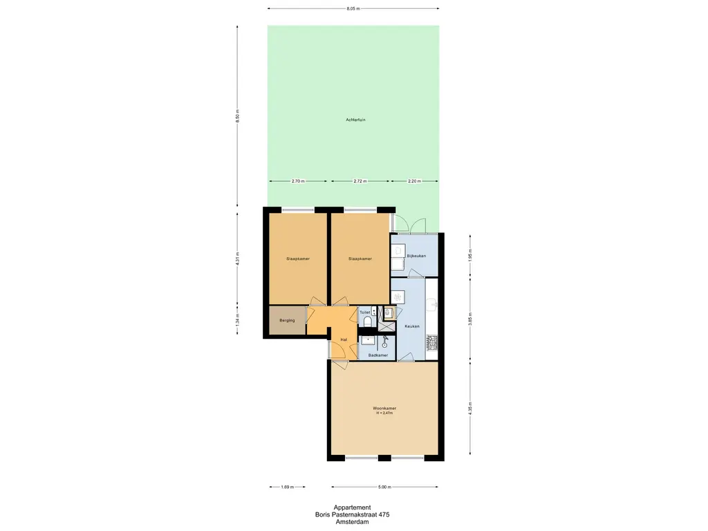 Plattegrond 1 Boris Pasternakstraat 475