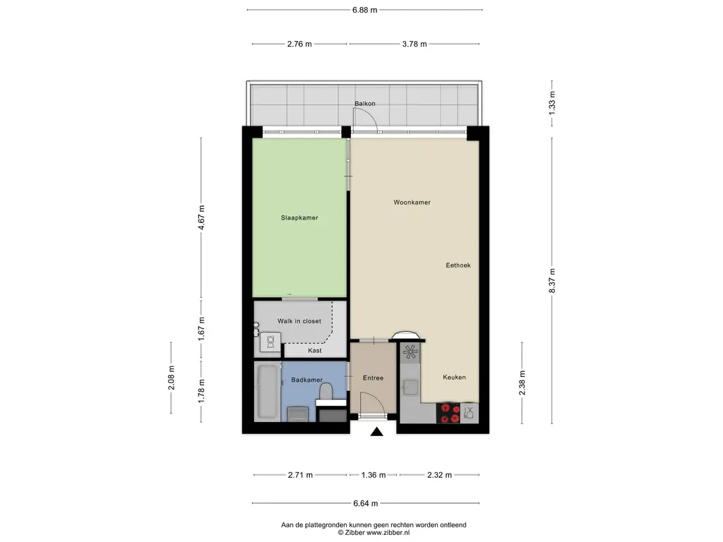 Plattegrond 1 Croesinckplein 142