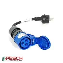 Verloopkabel SCHUKO naar CEE 230V 16Amp