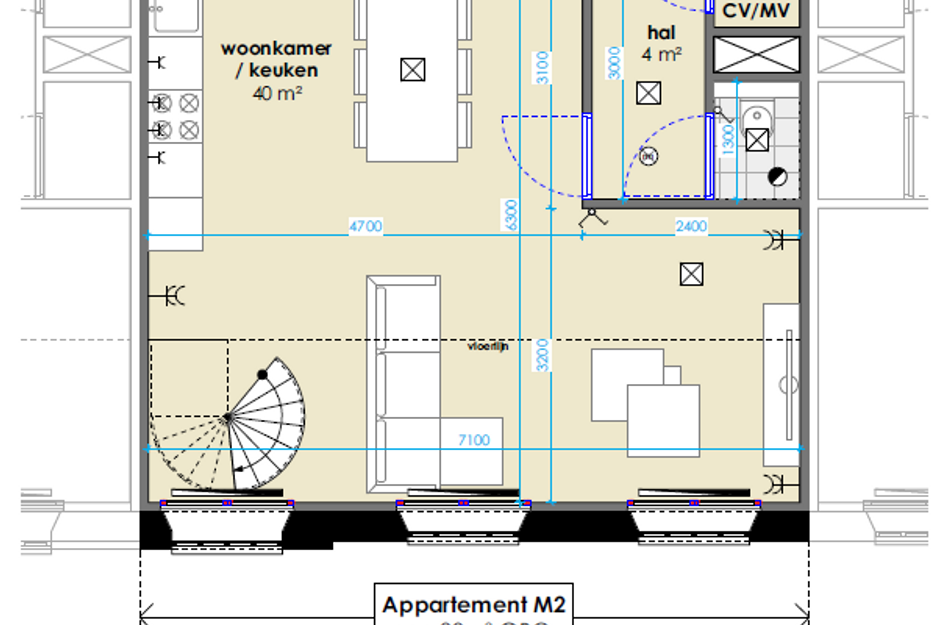 Muziekschool appartementen 