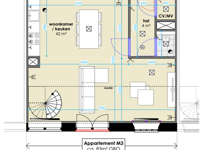 Muziekschool appartementen , Dordrecht