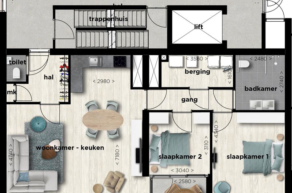 Oostelijk Bolwerk type F, bnr. 2-5 