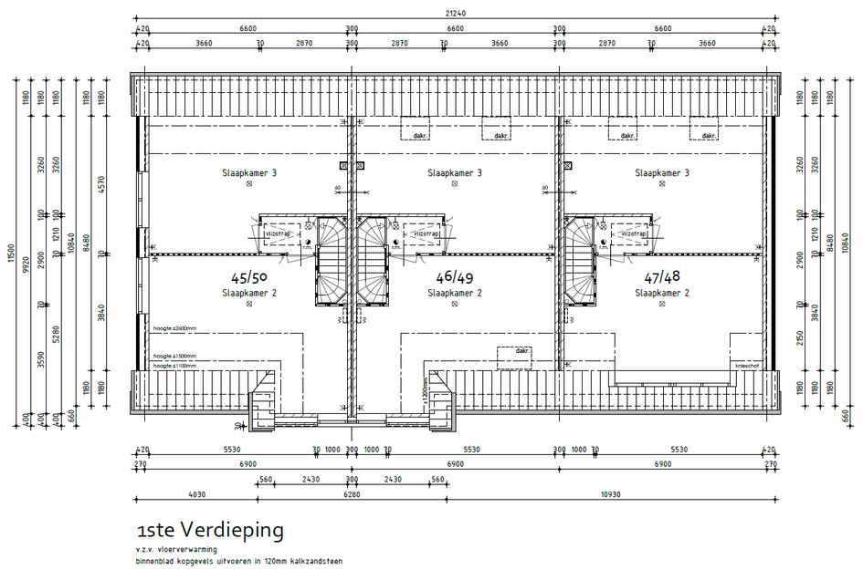 3/1 kap - tussenwoning met punt 