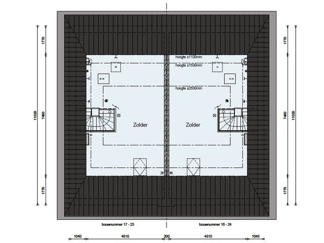 Twee-onder-een-kapwoningen , Den Oever