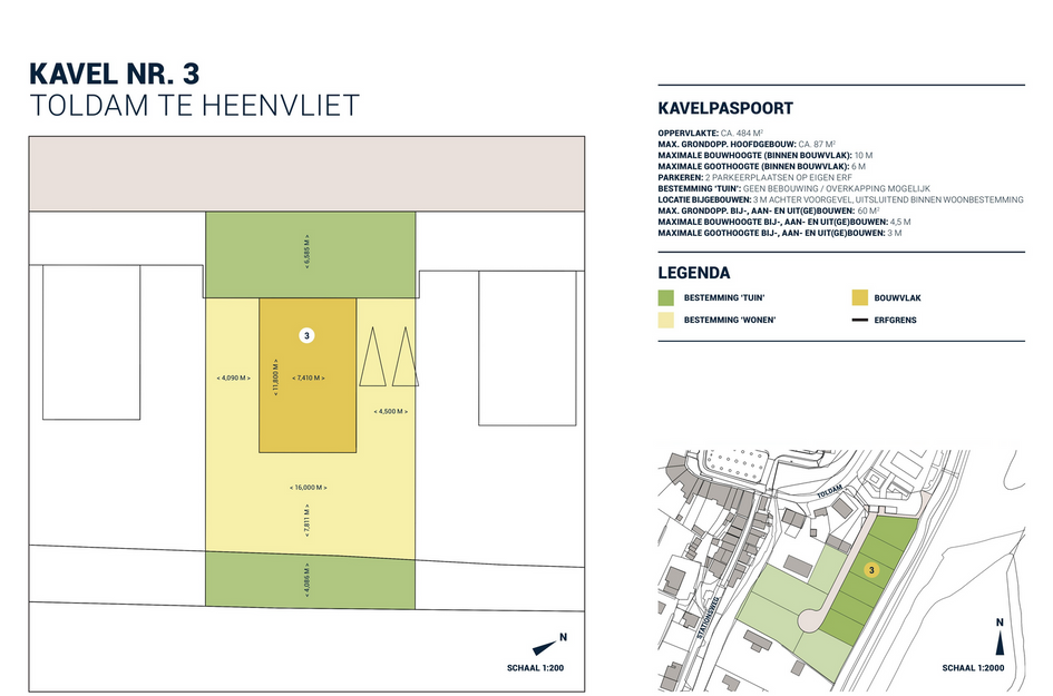 Kavel 3 Toldam in Heenvliet 