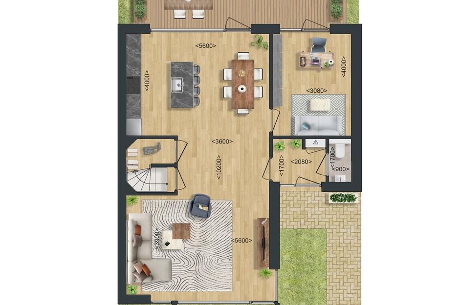 Type A6: Twee-onder-een-kapwoning 
