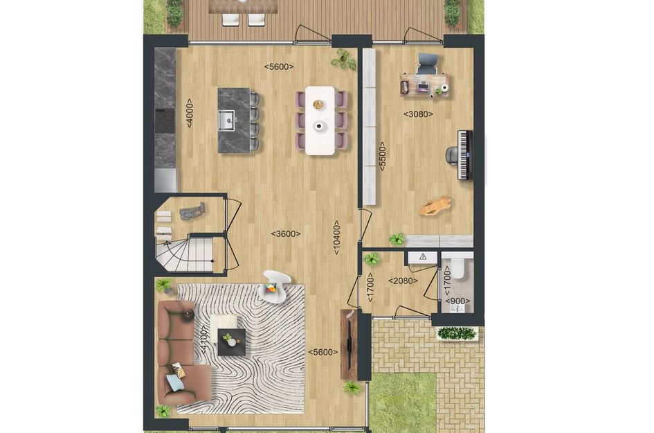 Type A: Twee-onder-een-kapwoning 