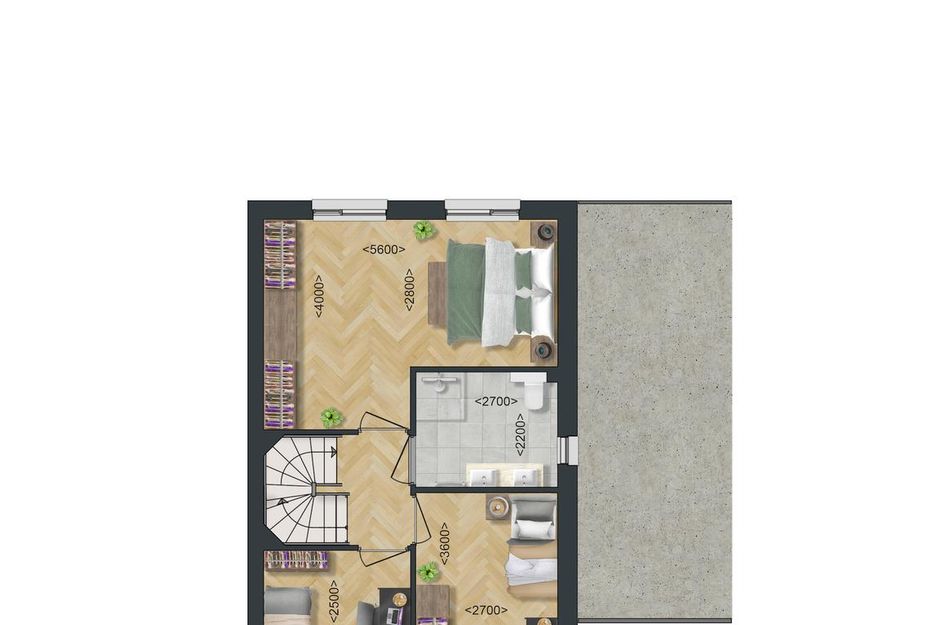 Type A: Twee-onder-een-kapwoning 