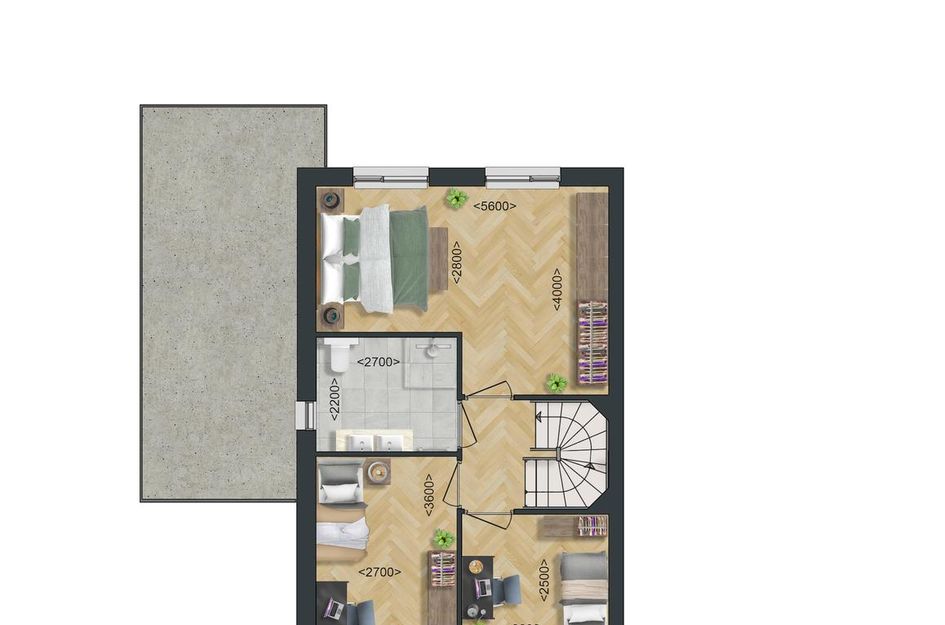 Type A1: Twee-onder-een-kapwoning 