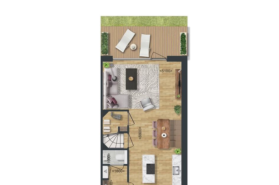 Type B: Hoek- en tussenwoning 