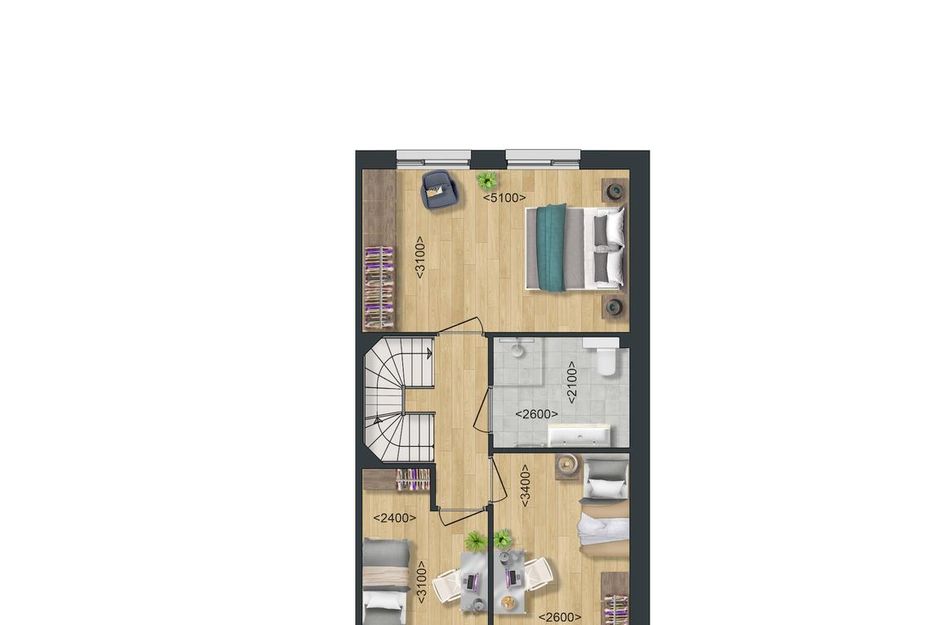 Type B: Hoek- en tussenwoning 