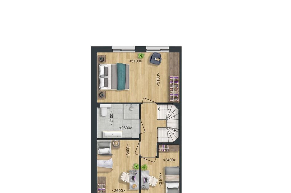 Type B: Hoek- en tussenwoning 