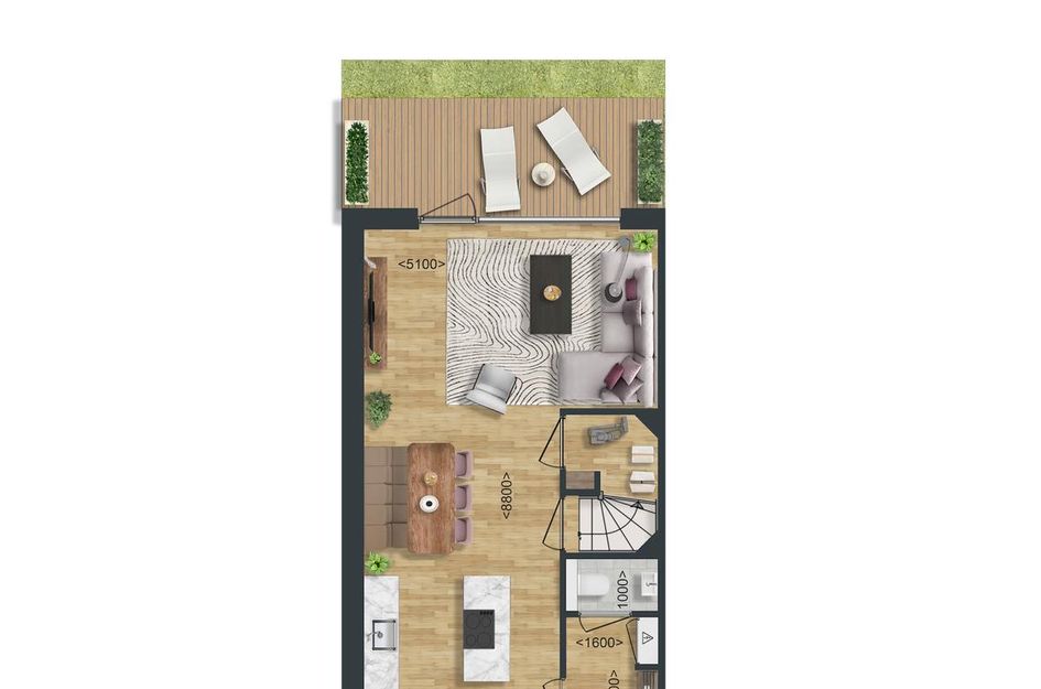 Type B: Hoek- en tussenwoning 