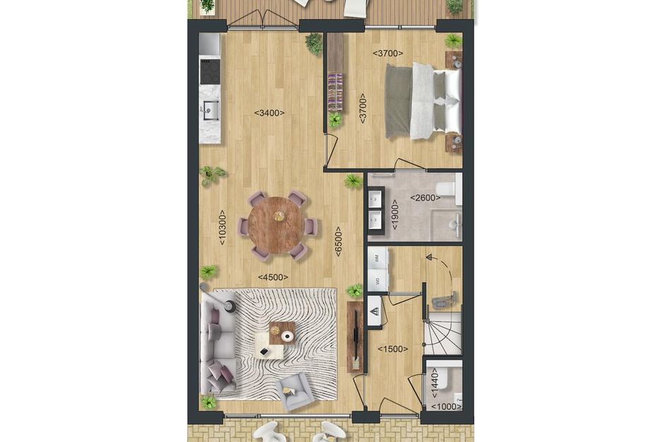 Type C: Hoek- en tussenwoning Levensloop 