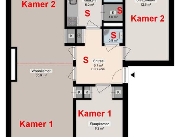 Rivierenhof 54k2, Groningen