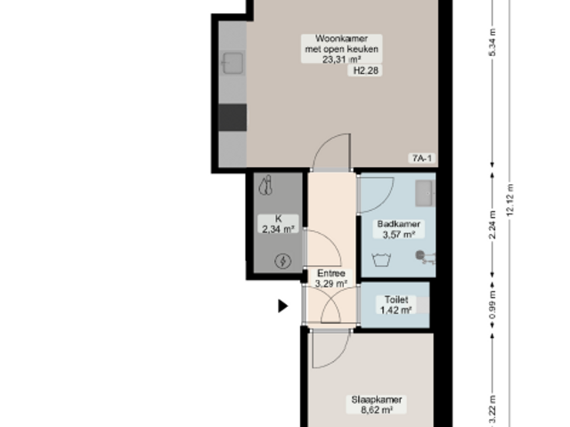 Vismarkt 7A5, Groningen