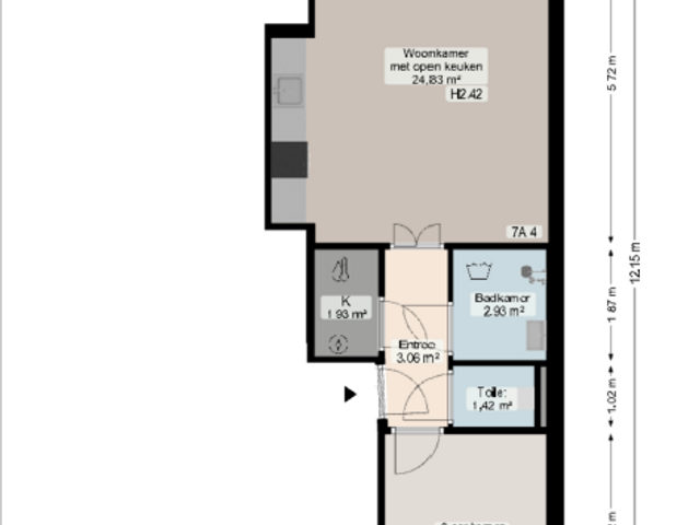 Vismarkt 7A5, Groningen