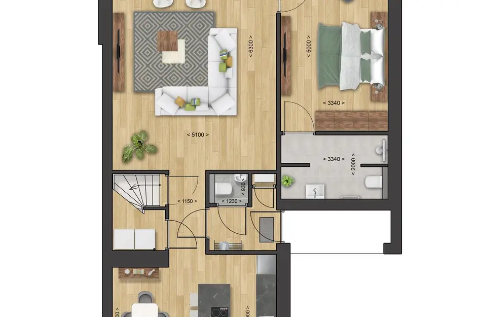 3-in-1 laanvilla - Type Saar, bouwnummer C 38 