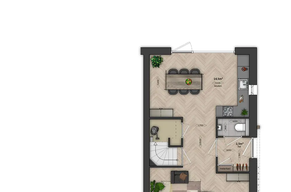 Bosgroen - 2-onder-1-kapwoning, bouwnummer 15 