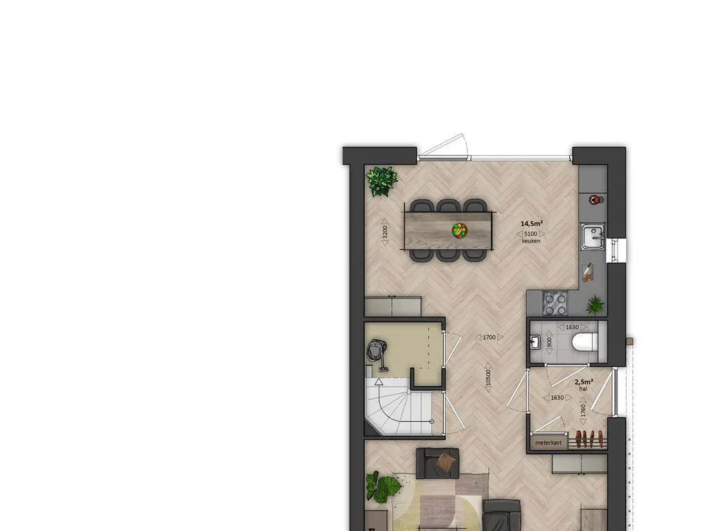 Bosgroen - 2-onder-1-kapwoning, bouwnummer 17 , OOST-SOUBURG