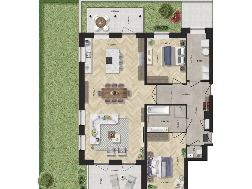 Appartement, bouwnummer 1 , OOST-SOUBURG