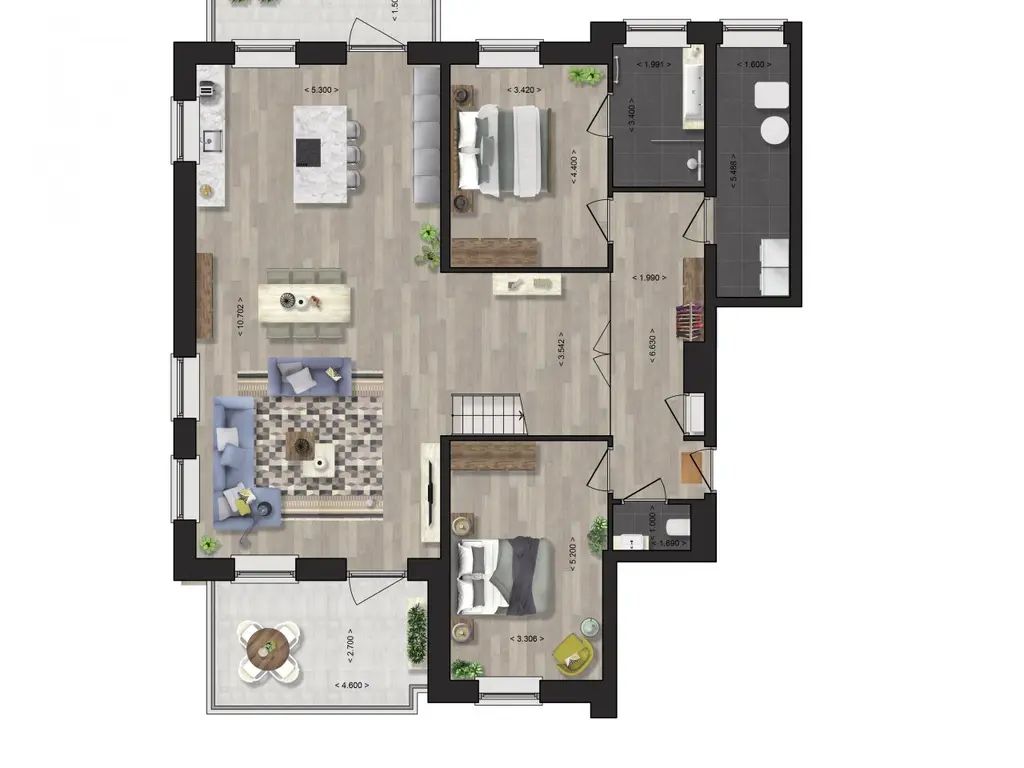 Appartement, bouwnummer 3 , OOST-SOUBURG