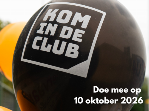 Aanmelden "Kom in de Club" 10 oktober 2026 foto
