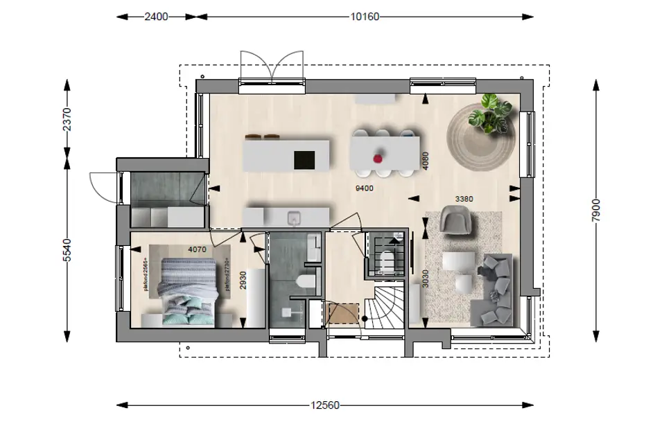 Vrijstaande woning, bouwnummer 1 