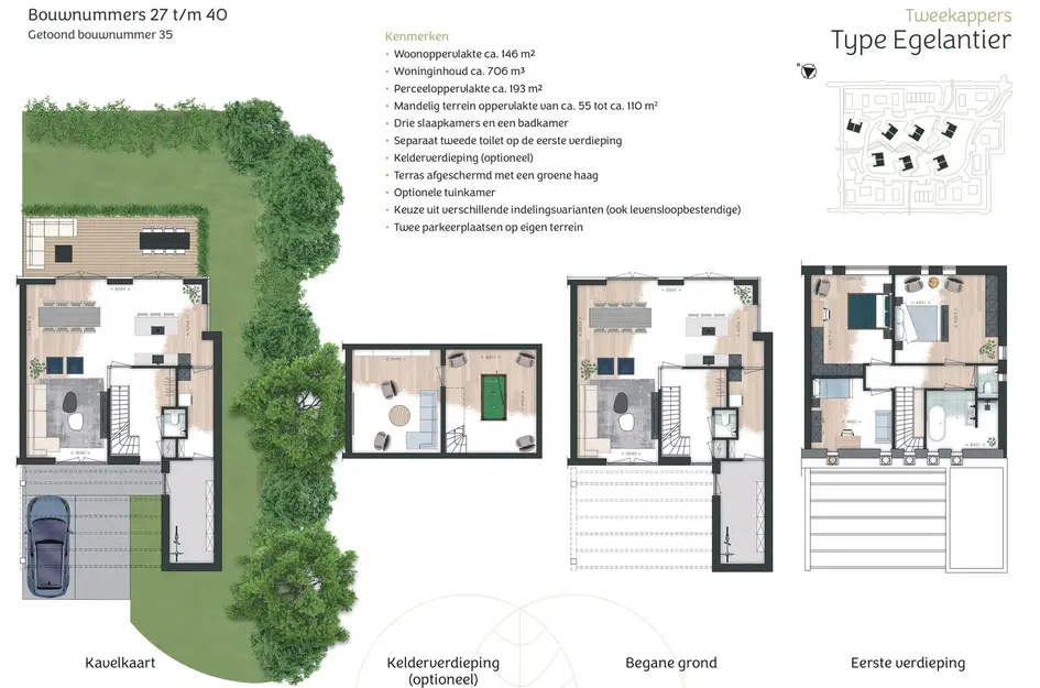 Twee-onder-één-kapwoning - Egelantier, bouwnummer 32 