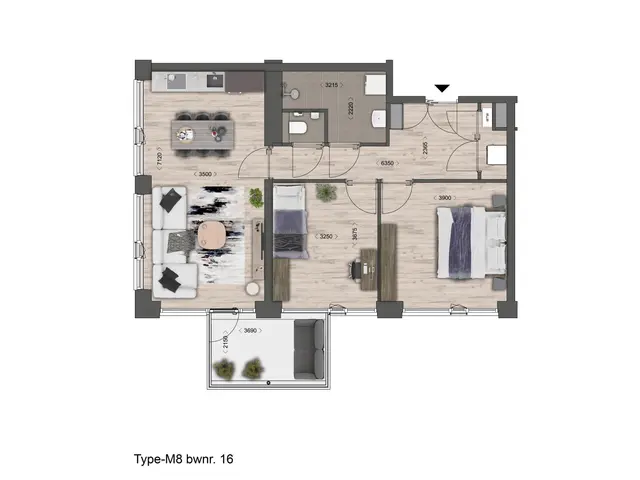 Appartement - type 5, bouwnummer 38 , ZWAAG