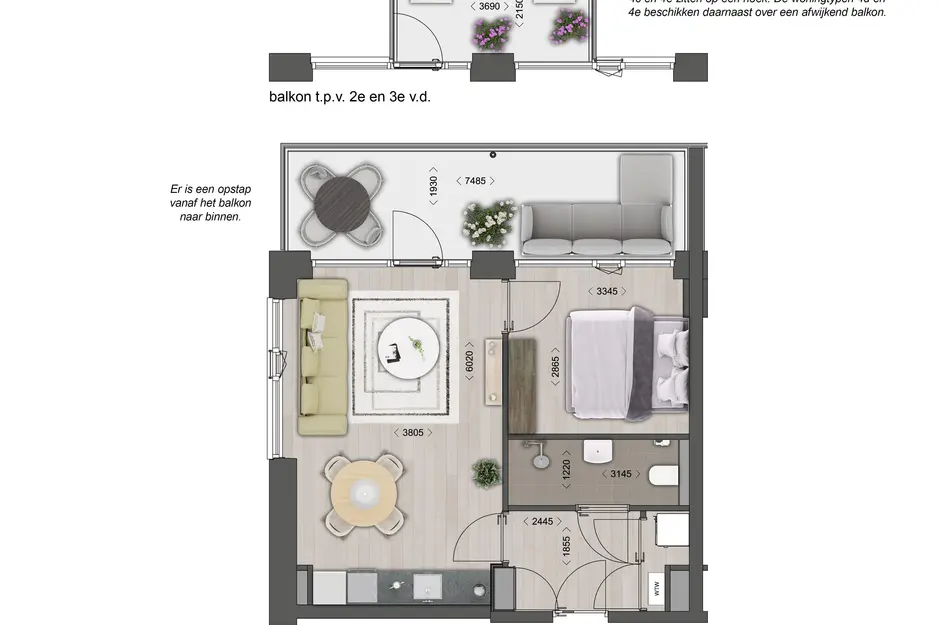 Appartement - type 4d, bouwnummer 19 