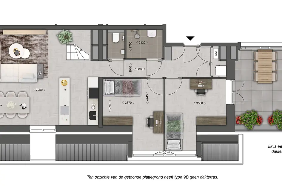 Appartement - type 9, bouwnummer 54 