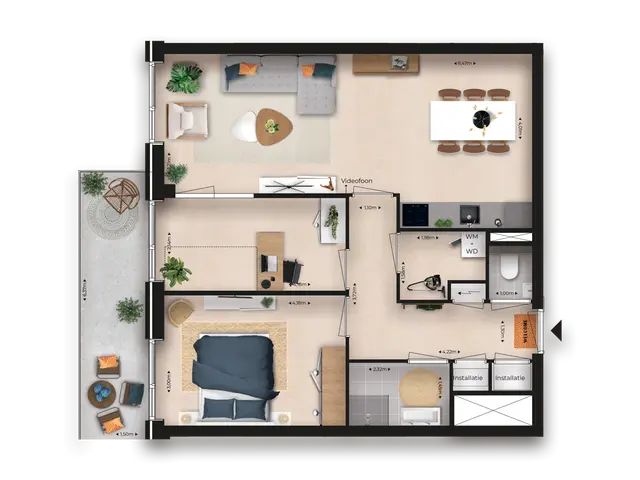 Appartement type D, bouwnummer 0 , HEERHUGOWAARD