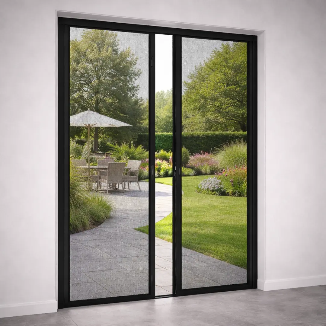 Dubbele oprolbare hordeur doorkijk (1)