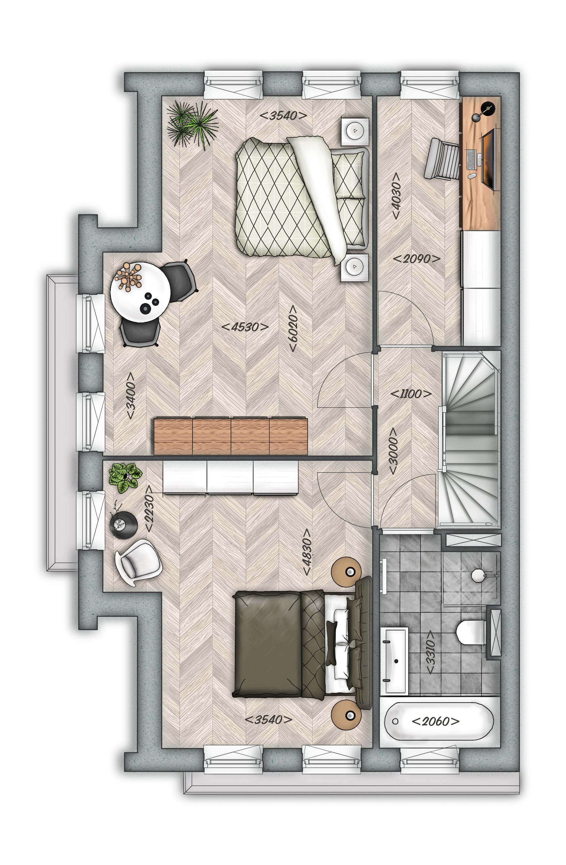 2 ONDER 1 KAPWONING MET GARAGE XL | TYPE E, bouwnummer 5 , afbeelding 2