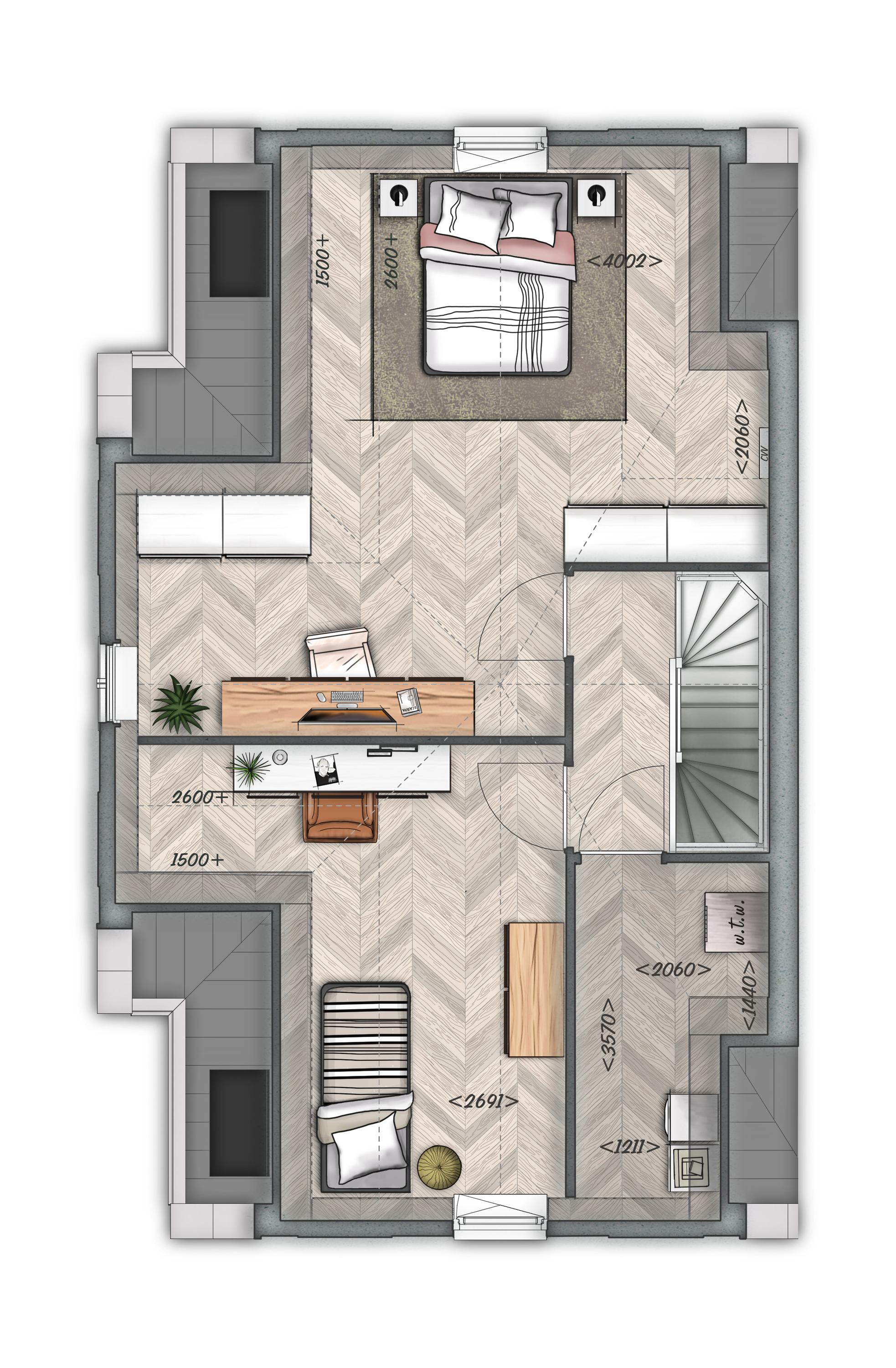 2 ONDER 1 KAPWONING MET GARAGE XL | TYPE E, bouwnummer 5 , afbeelding 3
