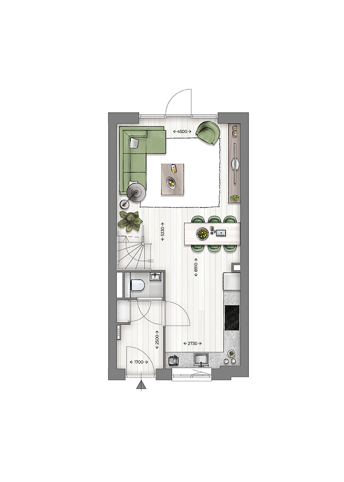 HOEK - EN TUSSENWONINGEN | GISELA, bouwnummer 43 , afbeelding 3