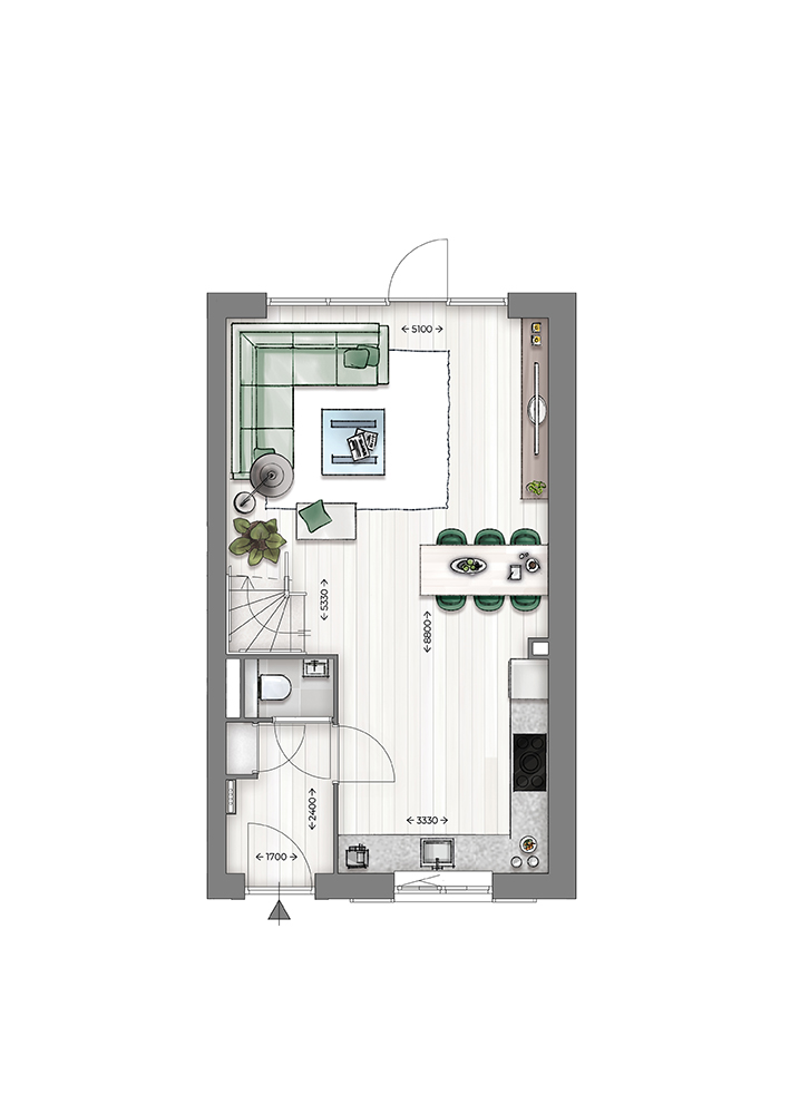 HOEK - EN TUSSENWONINGEN | GISELA, bouwnummer 47 , afbeelding 3