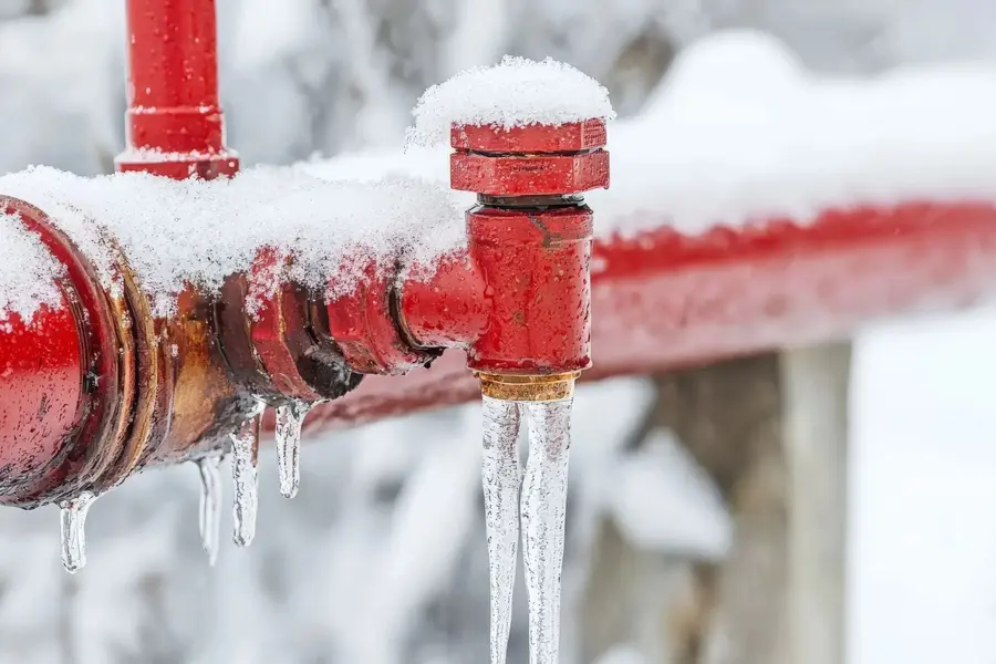 Vorstgevaar bij sprinklerinstallaties