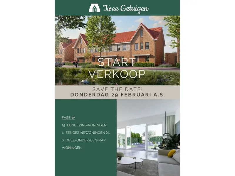 Start verkoop Twee Getuigen fase 1A Brielle