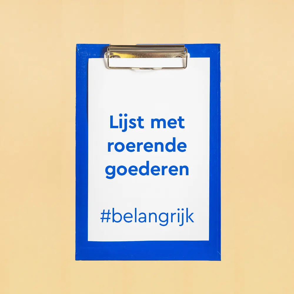 Lijst met roerende goederen
