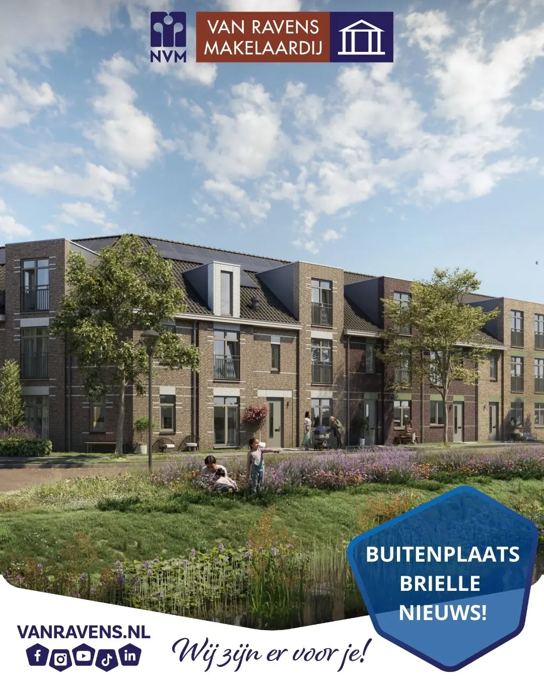 Ruim 70% van fase 1 verkocht van Buitenplaats Brielle!