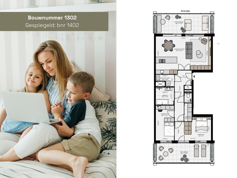 Appartementen, bouwnummer 1302 , HENDRIK-IDO-AMBACHT