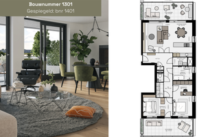 Appartementen, bouwnummer 1301 , HENDRIK-IDO-AMBACHT