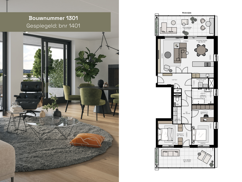 Appartementen, bouwnummer 1301 , HENDRIK-IDO-AMBACHT