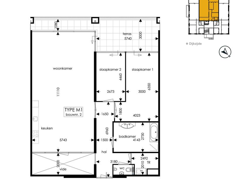 Appartement M2, bouwnummer 5 , ALBLASSERDAM