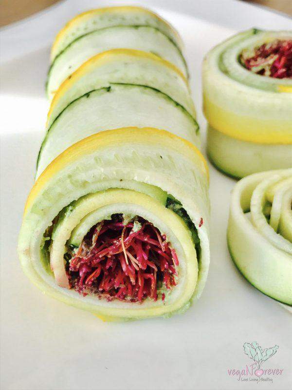 Raw Courgette Cannelloni