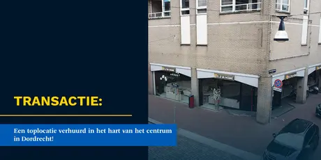 Strategisch gelegen winkelruimte midden in het centrum van Dordrecht
