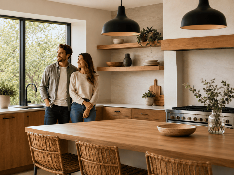 Houten accenten in de keuken blijken populair bij woningkopers